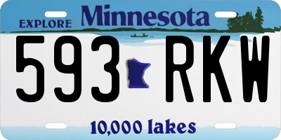 MN license plate 593RKW