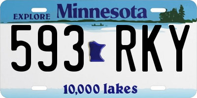 MN license plate 593RKY