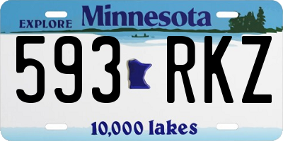 MN license plate 593RKZ