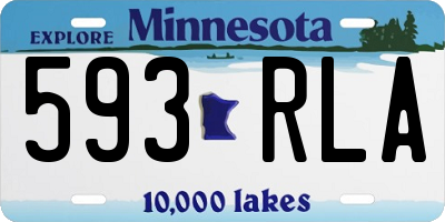 MN license plate 593RLA