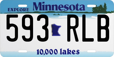 MN license plate 593RLB