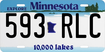 MN license plate 593RLC