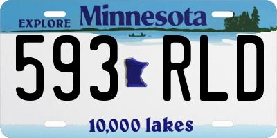 MN license plate 593RLD