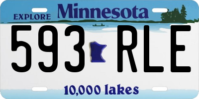 MN license plate 593RLE