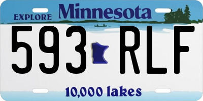 MN license plate 593RLF