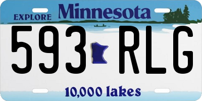 MN license plate 593RLG