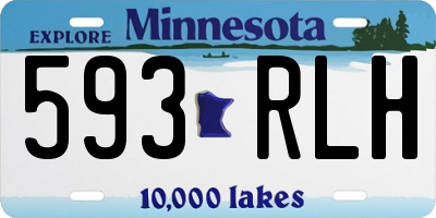 MN license plate 593RLH