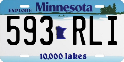 MN license plate 593RLI