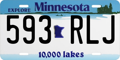 MN license plate 593RLJ