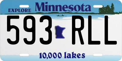MN license plate 593RLL