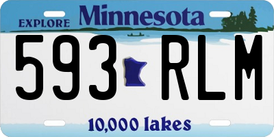 MN license plate 593RLM
