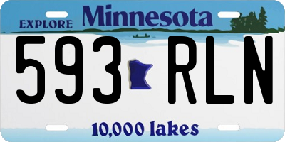 MN license plate 593RLN