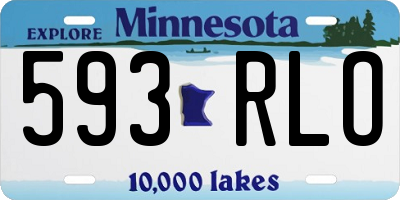 MN license plate 593RLO