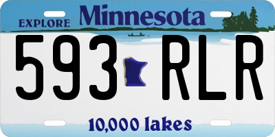 MN license plate 593RLR