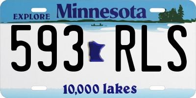 MN license plate 593RLS