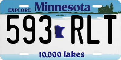 MN license plate 593RLT