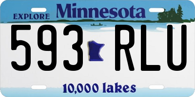 MN license plate 593RLU