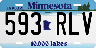 MN license plate 593RLV