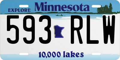 MN license plate 593RLW