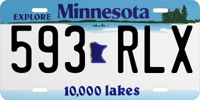 MN license plate 593RLX