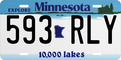 MN license plate 593RLY