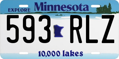 MN license plate 593RLZ