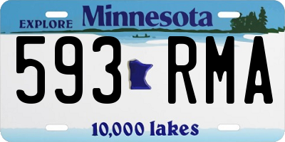 MN license plate 593RMA