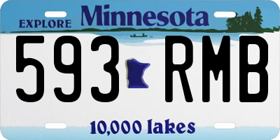 MN license plate 593RMB