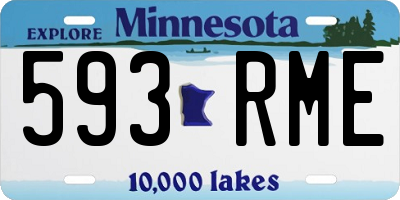 MN license plate 593RME
