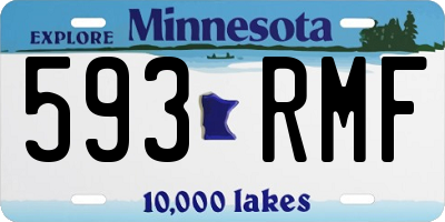 MN license plate 593RMF