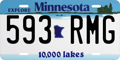 MN license plate 593RMG