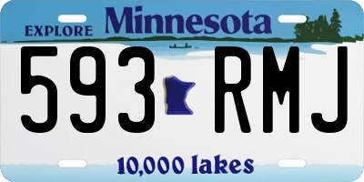 MN license plate 593RMJ