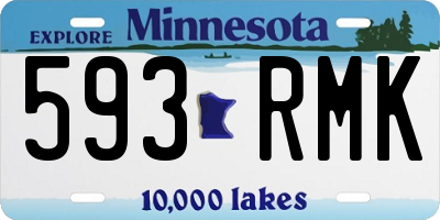 MN license plate 593RMK