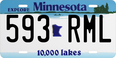 MN license plate 593RML