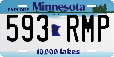 MN license plate 593RMP