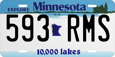 MN license plate 593RMS