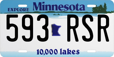 MN license plate 593RSR