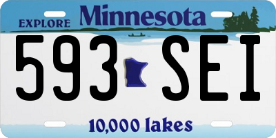 MN license plate 593SEI