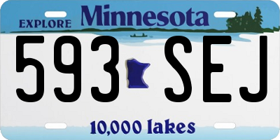 MN license plate 593SEJ