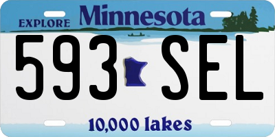 MN license plate 593SEL