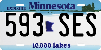 MN license plate 593SES