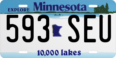 MN license plate 593SEU