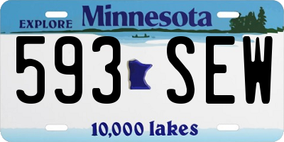 MN license plate 593SEW