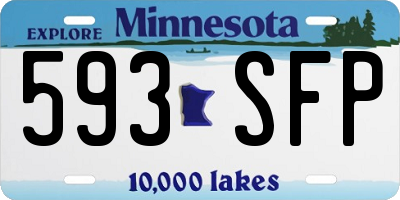 MN license plate 593SFP
