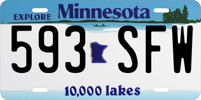 MN license plate 593SFW