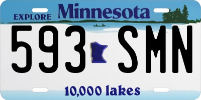 MN license plate 593SMN