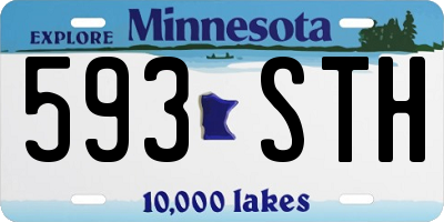 MN license plate 593STH