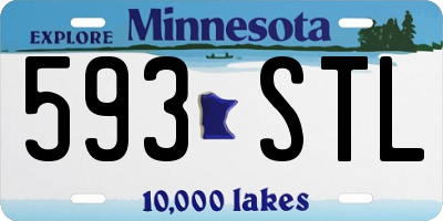 MN license plate 593STL