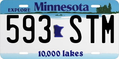 MN license plate 593STM