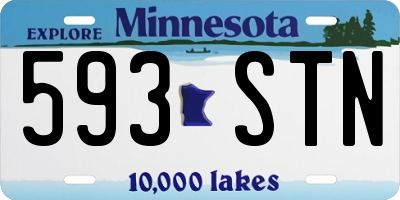 MN license plate 593STN